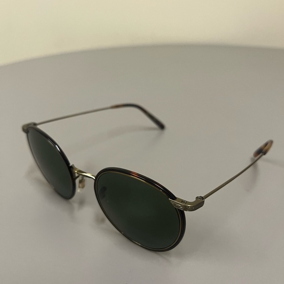 Oliver Peoples Red and Gold Sunglasses - Picture 3 of 13